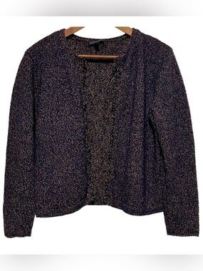 EILEEN FISHER Cropped Wool Cardigan Quiet Luxury Lagenlook Knit